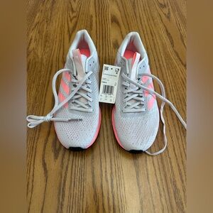 Adidas Women's Lightstrike SL20 Light Gray and Pink Sneakers Continental Size 10